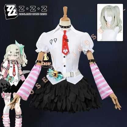 Chinatsu Remiel Cosplay Costume Skirt Uniform Angels of Delusion Zenless Zone Zero Halloween Party for Women Girls Carnival Prop