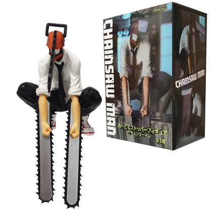 Viral Chainsaw Man Denji Collectible Figure - Car & Room Dual-Use Decoration, Poseable Doll, Christmas & New Year Holiday
