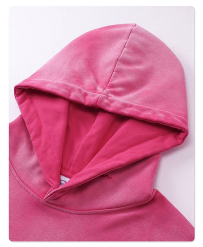 ZODF New Autumn Winter Men Monkey Washed Hoodies Unisex Disstressed Ripped Heavyweight Knitted 450gsm Hooded Pullovers HY0909