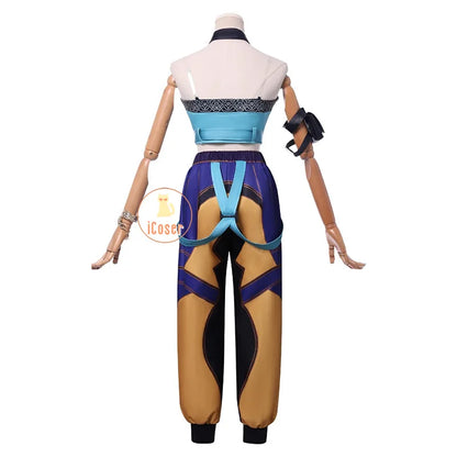 Anime Movie KPop Demon Hunters Zoey Cosplay Costume Uniform Huntrix Rings Earrings Festival Halloween Party for Women Girls Prop