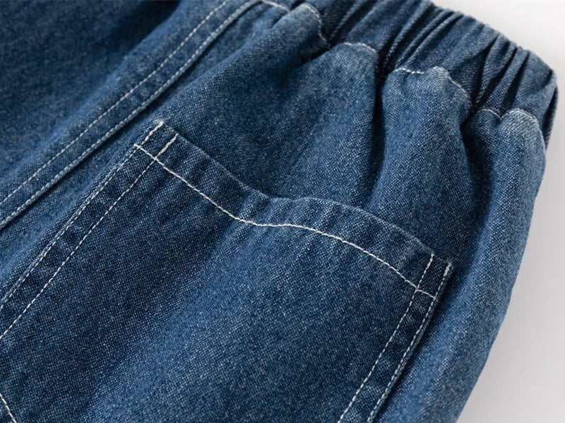 Toddler Boy Denim Shorts 1 to 2 3 4 5 6 7 Years 2024 Blue Kids Girl Jeans Shorts Black Soft Cotton Children Short Pants Clothing