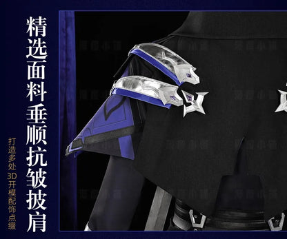 Genshin Impact Kyryll Chudomirovich Flins Cosplay Costume Wig Uniform Cloak Outfit Halloween Party for Women Men Props Carnival