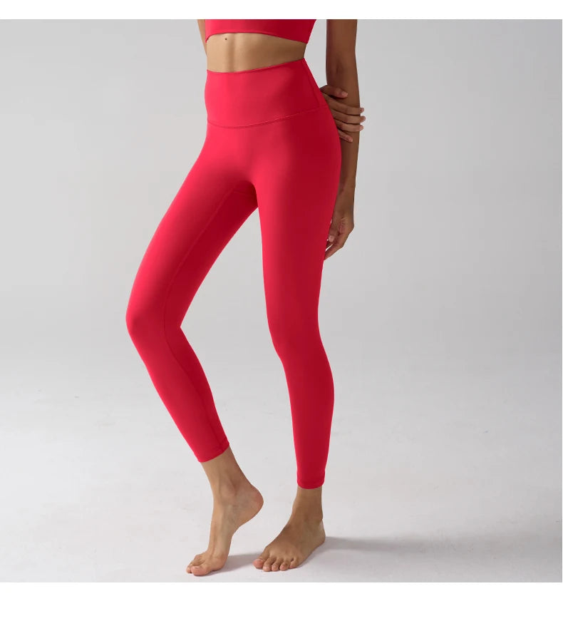 High Waist Naked Feeling Leggings for Women – Fitness Running Yoga Gym and Casual Workout Tight Pants