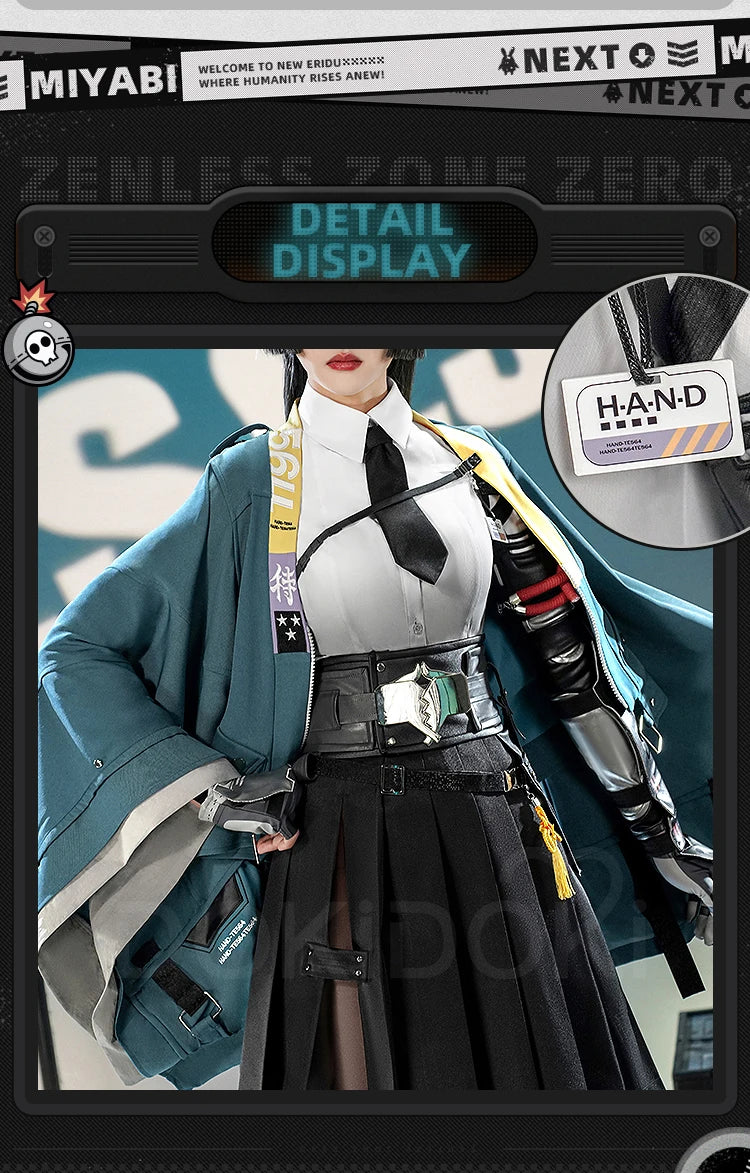 IN STOCK Hoshimi Miyabi Cosplay Costume Game Zenless Zone Zero Cosplay DokiDoki-SR Hoshimi Miyabi Cosplay Wig Women Halloween