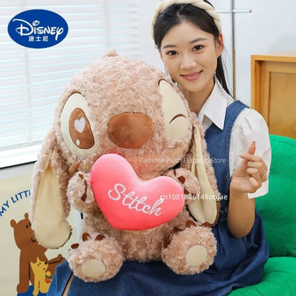 45/60/70cm Big Size Curly Stitch Disney Anime Plush Stuffed Doll Kawaii Coffee Plushies Pillow Ornaments Children's Holiday Gift