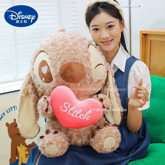 45/60/70cm Big Size Curly Stitch Disney Anime Plush Stuffed Doll Kawaii Coffee Plushies Pillow Ornaments Children's Holiday Gift