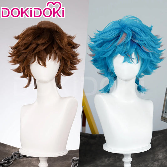 Ishaa Ekkoo Maddiee Aniviaa LeBlancc Cosplay Wig Game Anime DokiDoki Women Men Short Hair Ishaa Cosplay Free Wig Cap