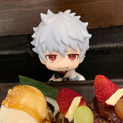 10cm Gintama Anime Figure Look Up Sakata Gintoki Action Figure Q Version Hijikata Toushirou Figurine PVC Collection Model Toys