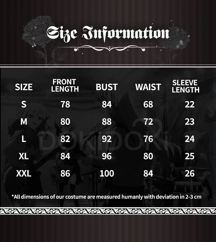 Gotou Hitori Cosplay Anime Bocchi the Rock! 【S-2XL】DokiDoki Cute Maid Uniform Dress Gotou Hitori Women Cosplay Costume Plus Size