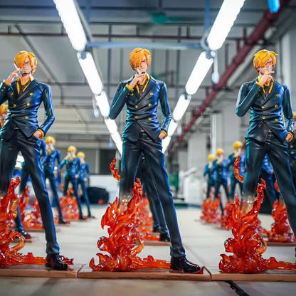 JT Sanji Anime One Piece Sanji Action Figure Devil Windleg Sanji 24cm/9.4in Pvc Statue Collection Ornament Toys Birthday Gifts