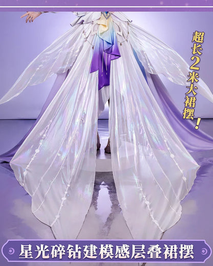 Honkai Star Rail Cyrene Cosplay Costume Wig Dress Headwear New Skin Outfit Elysia Amphoreus Halloween Party Women Girls Props
