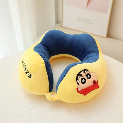 Crayon Shin Chan Plush U-shaped Pillow Kawaii Soft And Comfortable Portable Pillow Anime Cartoon Plush Neck Pillow Gifts