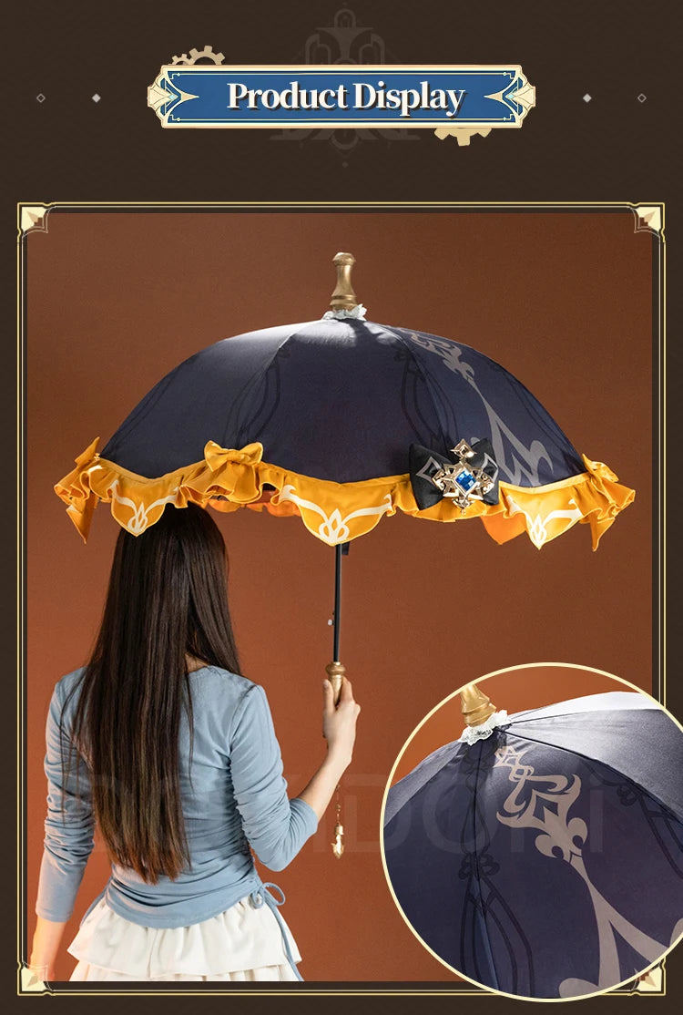 IN STOCK Navia Cosplay Costume Game Genshin Impact DokiDoki-SR Women Halloween Costume Metal Accessories Medieval Navia Wig