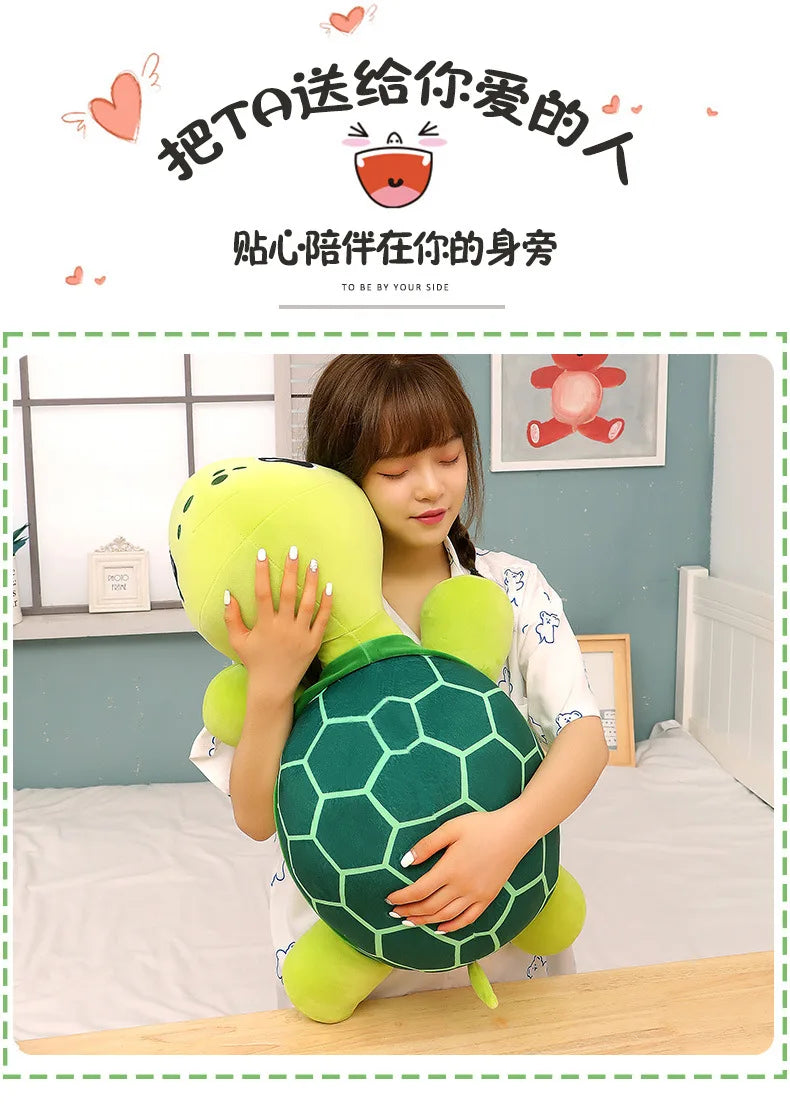 30-70cm Lovely Big Eyes Tortoise Plush Doll Toy Kawaii Soft Stuffed Animal Cushion Cartoon Small Sea Turtles Dolls for Kids Gift