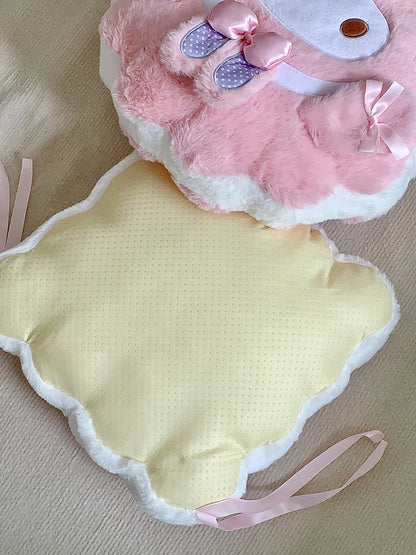 Sanrio Thickened Back Cushion Pink My Melody Throw Pillow Sofa Bed Home Decor Sweet Seat Cushion Floor Gifts Girl