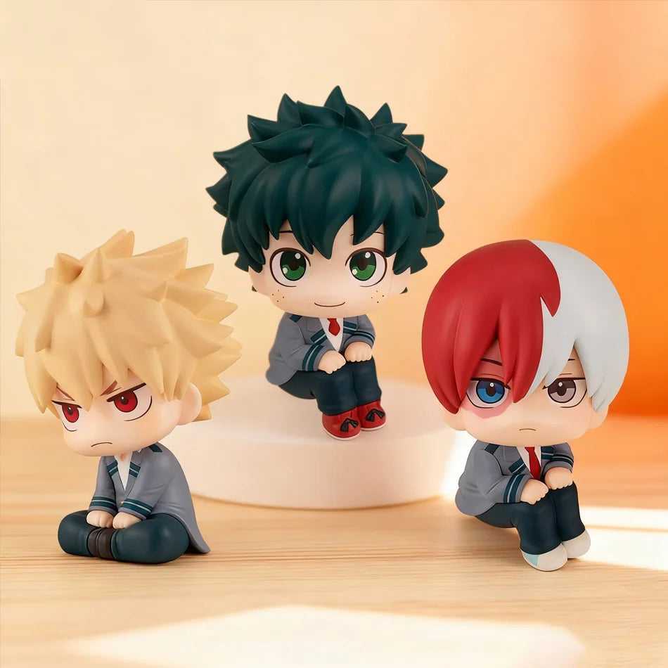 Chibi Super Cute Academy Izuku Midoriya / Katsuki Bakugo / Shoto Todoroki PVC Figurine, Collectible Toy Series Model