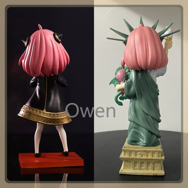 Anime Spy×Family Action Figures Anya Forger Cute Statue de la liberté figurine Model Toys PVC Collectible Ornament Birthday Gift