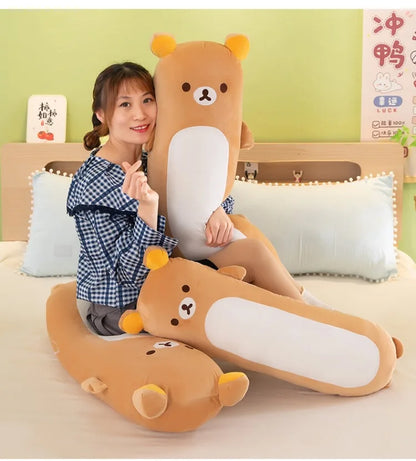 60/80/100cm Big Size Rilakkuma Kawaii Anime Plush Stuffed Doll Cartoon Room Decor Plush Pillow Children's Holiday Gift