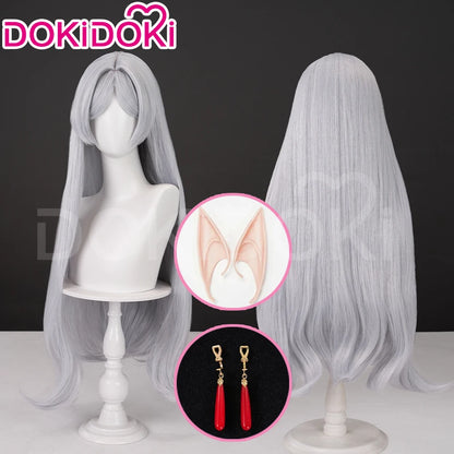 IN STOCK Frieren Wig Anime Frieren: Beyond Journey's End DokiDoki Frieren Cosplay Ear Clip Ears Free Cap