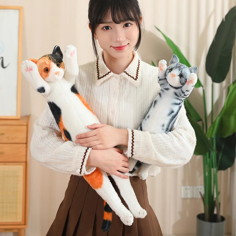 New Arrival Standing Pose Lucky Cat Plushies Kawaii Calico Cat Tabby Cat Super Cute Little Kitten Plush Toy Girl Boy Gift