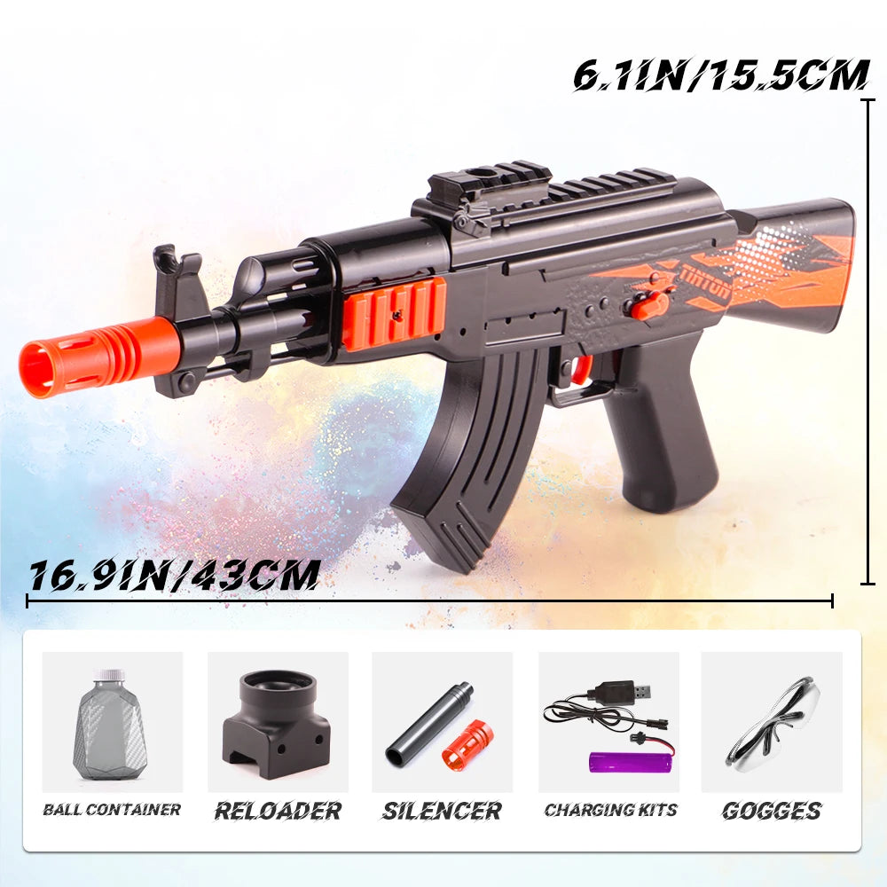 Yuizukeot AK Electric Ball Blaster ABS Plastic Rechargeable Toy - Blue