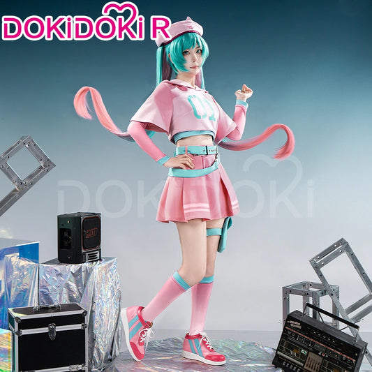 IN STOCK MIKUU Cosplay Costume【XS-2XL】DokiDoki-R Mikku Cosplay Women Cute Pink Short Dress Mikuu Plus Size