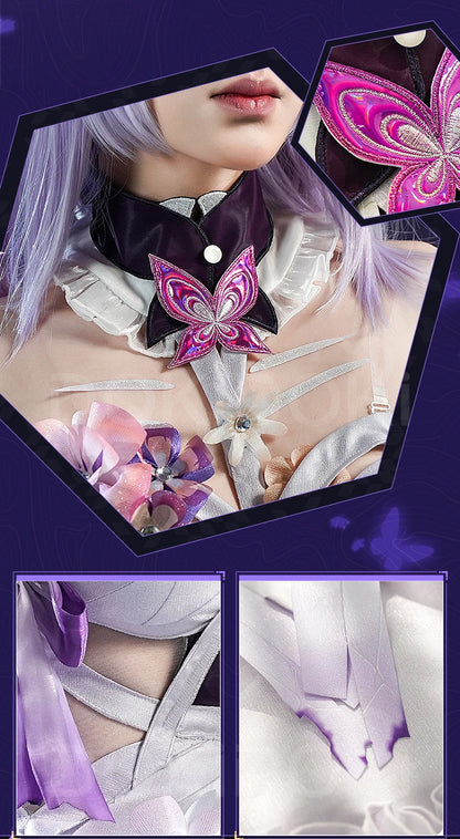 IN STOCK Castorice Cosplay Costume Game Honkai: Star Rail 【S-2XL】DokiDoki-SR HSR Castorice Purple Dress Halloween Costume