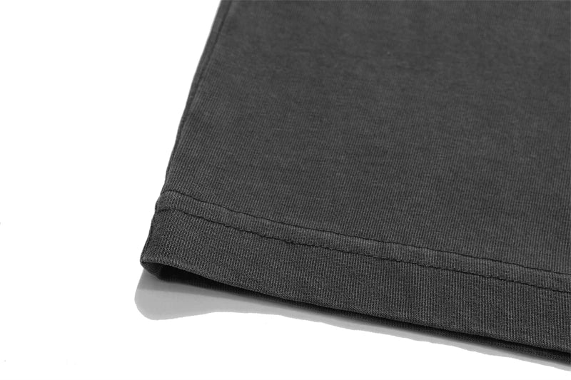 ZODF New Summer Solid Washed Cotton T-Shirts Streetwears For Men Unisex Retro High Street 275gsm Basic Tees Brand Tops HY0071