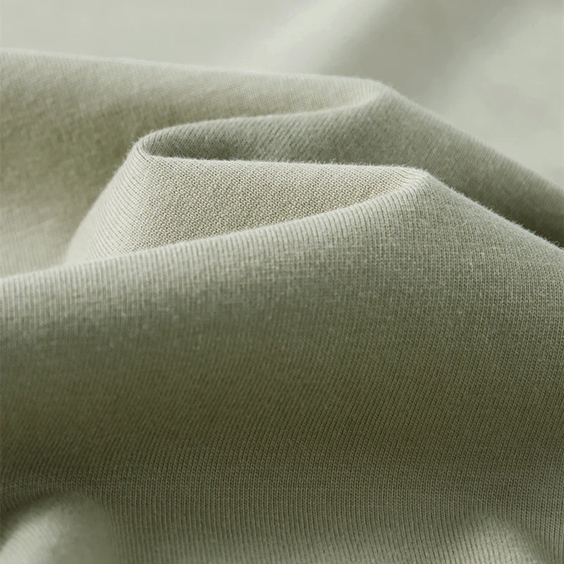 ZODF NEW Autumn Men's Solid Full Sleeve T Shirts Unisex Loose Oversized Casual 305GSM Cotton Basic T-Shirt Brand TEE HY0209