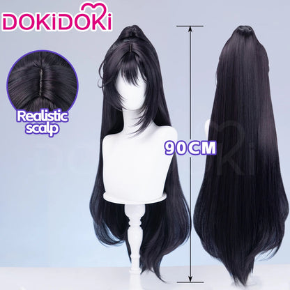 IN STOCK Rodion Ishmael Hong Lu Cosplay Wig Game DokiDoki Women Men 90cm Orange Black Long Hair Ishmael Cosplay Free Wig Cap