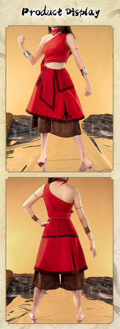 Katara Cosplay Costume Anime Cosplay【S-3XL】DokiDoki-R Women Red Dress Katara Costume Plus Size