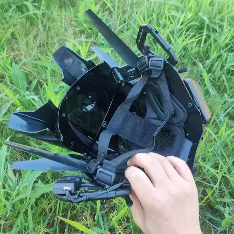 Cyber Punk Cos Mask Cosplay Mech Soldier With LED Light Rolling Subtitles Screen Mask Technology App Control Helmet Party Props