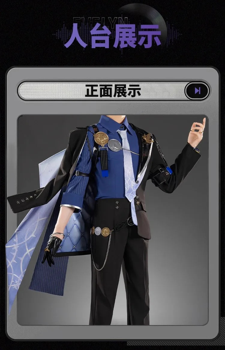 Zenless Zone Zero Hugo Cosplay Costume Wig Hat Mask Earrings Mockingbird New Eridu Hugo Vlad Ravenlock Halloween for Women Girls