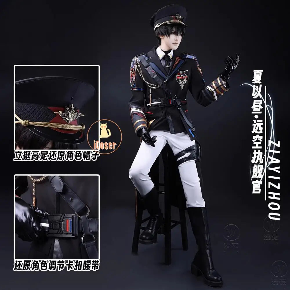 Love and Deepspace Caleb Cosplay Costume Wig Farspace Colonel Uniform Trench Halloween Party for Women Men Carnival Cos Props