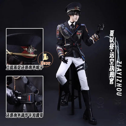 Love and Deepspace Caleb Cosplay Costume Wig Farspace Colonel Uniform Trench Halloween Party for Women Men Carnival Cos Props