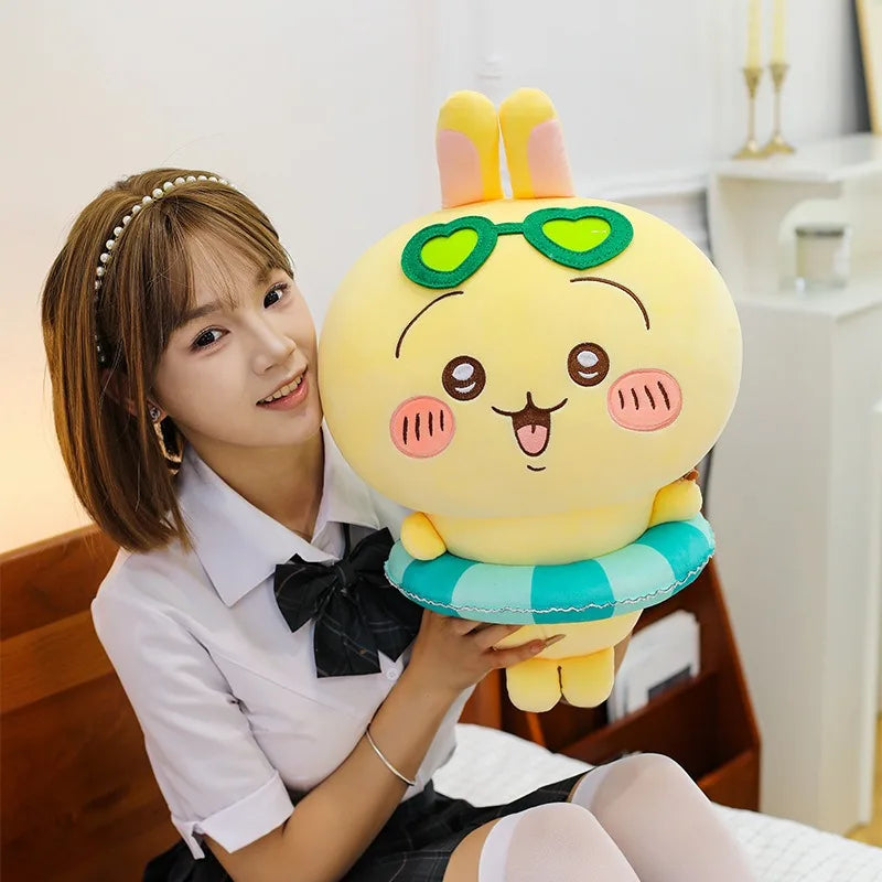 25/35/45cm Big Size Chiikawa Cartoon Anime Plush Stuffed Doll Hachiware Room Decoration Plushies Pillow Ornaments Holiday Gift