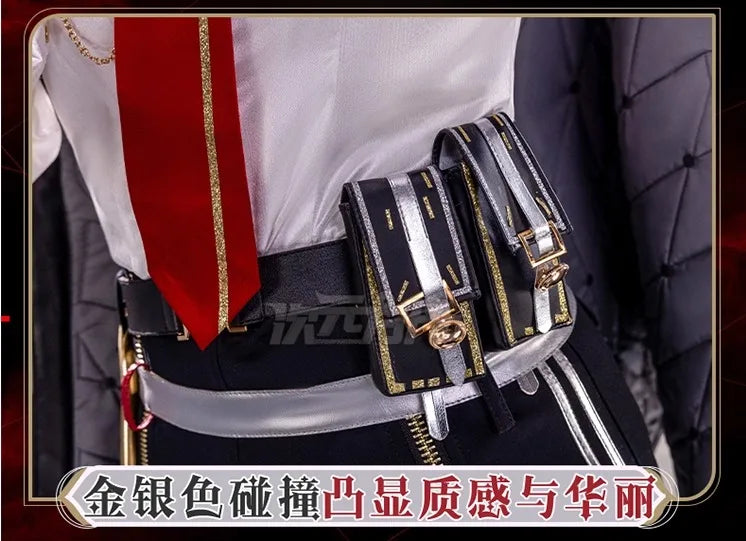 iCoser Wuthering Waves Zani Cosplay Costume Wig Uniform Headwear Tail Earrings Rinascita Halloween Party for Women Carnival Prop