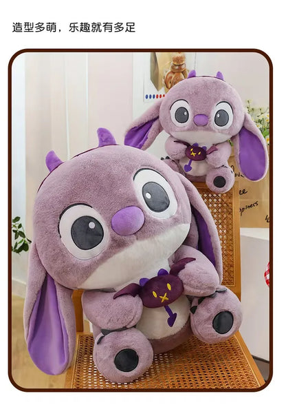 30CM-80CM Lilo & Stitch New Disney Plush Toy Cartoon Scrump Stuffed Doll Soft Anime Pillow Souvenir Kawaii Birthday Gift