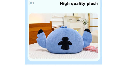 55/80cm Disney Lilo and Stitch Pillow Plush Toy Cartoon Anime Stuffed Kawaii Scrump Stich Doll Plushie Kids Birthday Xmas Gifts