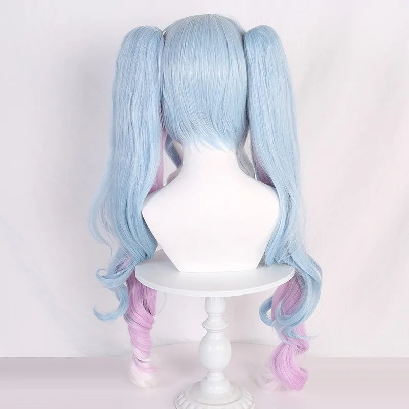Anime Mikuu Snow And Demon Cosplay Wig 90cm 120cm Heat Resistant Fiber
