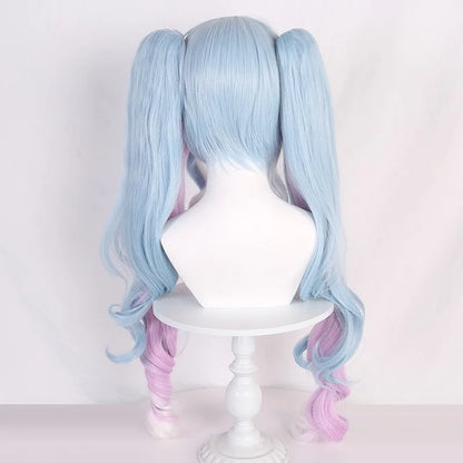 Anime Mikuu Snow And Demon Cosplay Wig 90cm 120cm Heat Resistant Fiber