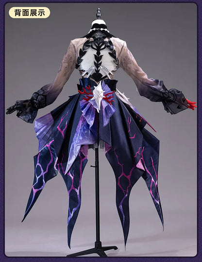 Honkai Star Rail Hysilens Cosplay Costume Wig Dress Earrings Headwear Rings Metal Accessories Halloween Party Women Girls iCoser