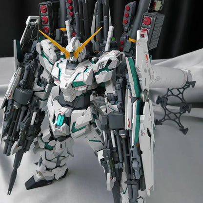 MENGHU 1/100 MGEX RX-0 Ver Ka Full Armor Unicorn Gundam Assembly Model Kit Plastic Action Figure Robot - Green Skeleton