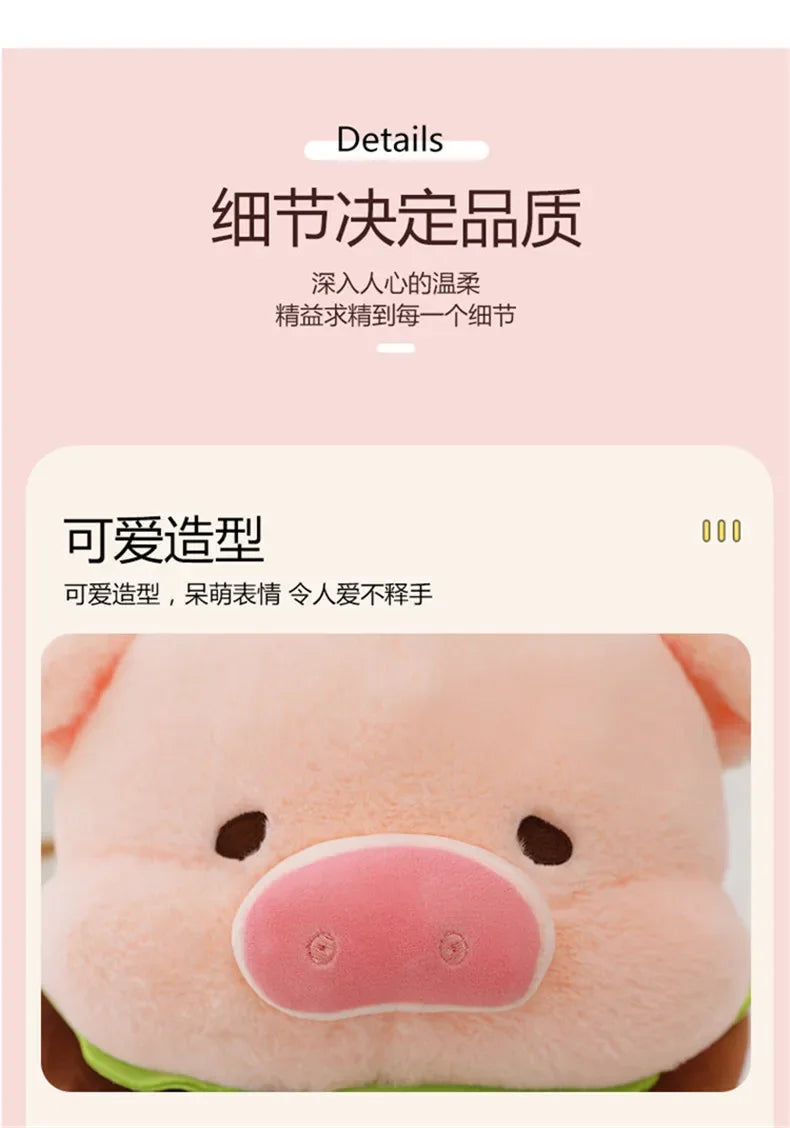New 50cm Hamburger Pig Plush Toy Fluffty Kawaii Plushie Doll Simulation Pig Doll Anime Cute Stuffed Animals Soft Plush Gift
