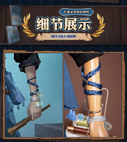 Identity V Clear Rationality Cosplay Costume Wig Composer Frederick Kreiburg Uniform Headwear Halloween for Women Men Carnival