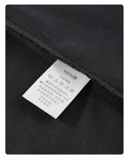 ZODF New Summer Men 275gsm Cotton T Shirts Unisex Women High Street Oversized FG Noshrink Solid T-Shirt Streetwears HY0152