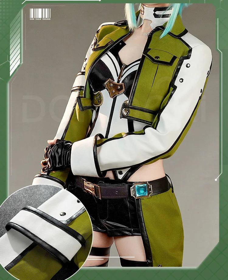 Asada Shino Cosplay Costume Anime Sword Art Online DokiDoki-SR Women Halloween SAO Shino Asada Costume Metal Accessories