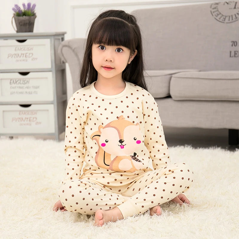 100 Cotton Boys Pajamas Sets For Girls Clothes Night Wear Spring Autumn Winter Cute Yellow Dinosaur Plaid Teenage Child Clothing