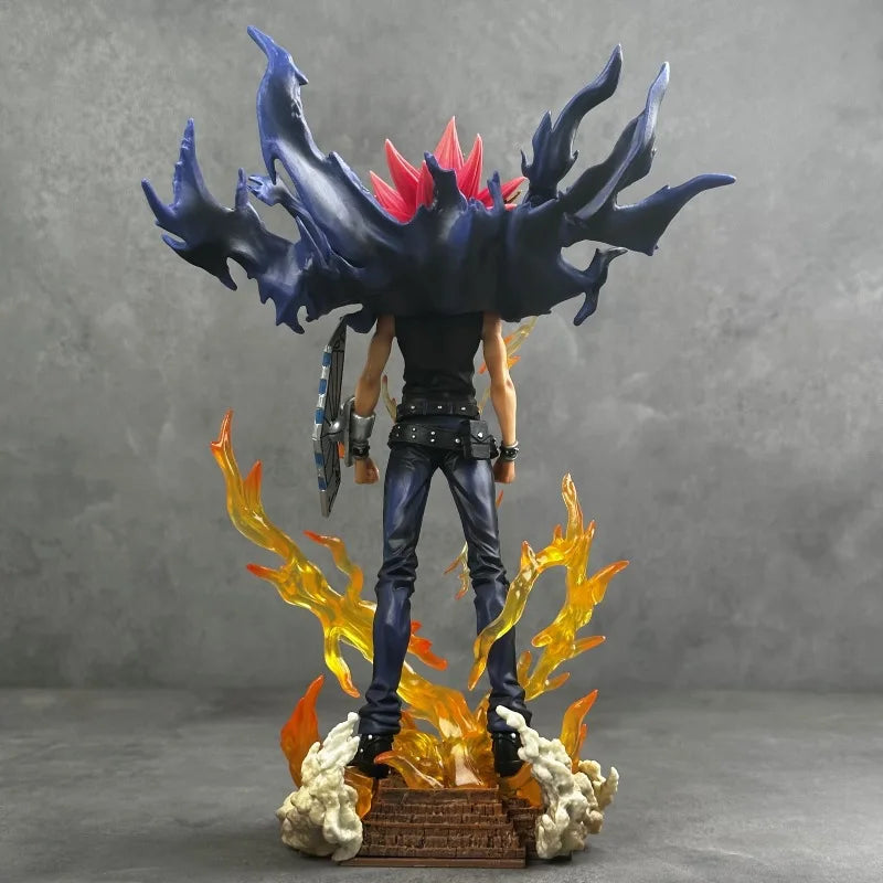 2025 28cm Anime Duel Monsters Yugi Muto Figure PVC Statue Model with 2 Heads Collectible Decoration Toy Christmas Gift