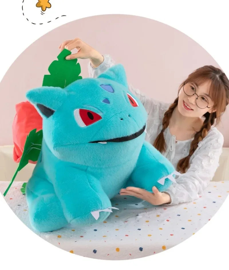 45CM Pokemon Bulbasaur Plushies Cartoon Anime Peluche Kawaii Comfortable Soft Doll Children Cushion Room Decoration Toy Gift